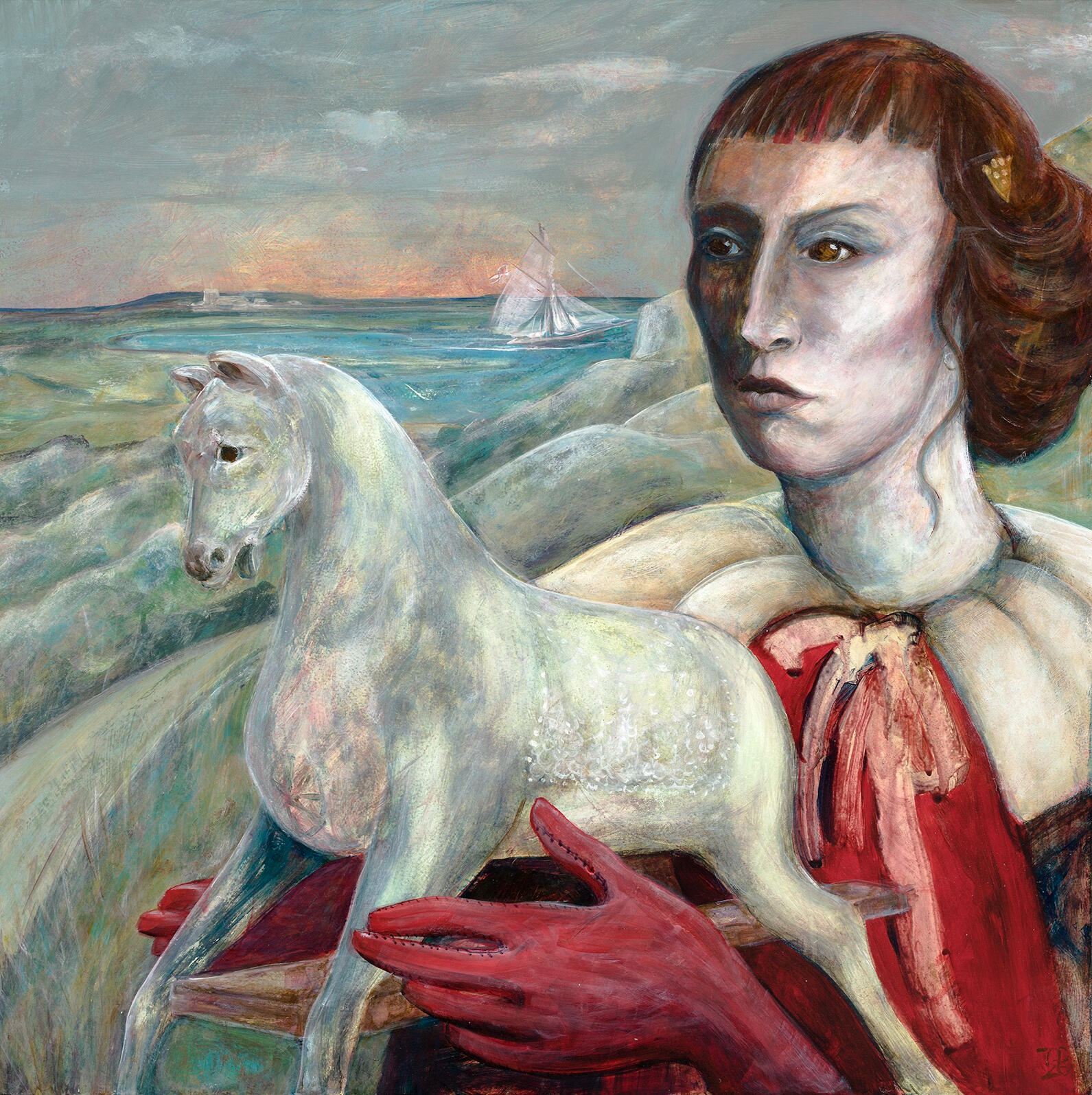 The Daydreams of Lovey Warne, New Forest Smuggler Acrylic on board 40 x 40cm Exhibited as part of the Folklore exhibition, The New Forest Heritage Centre, 2026