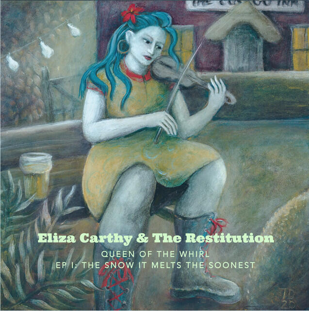 Seasong II: The Queen of the Whirl In 2022 I was commissioned by Eliza Carthy to do four paintings for the cover artwork of her 30th anniversry album Queen of the Whirl. This is one of them.
